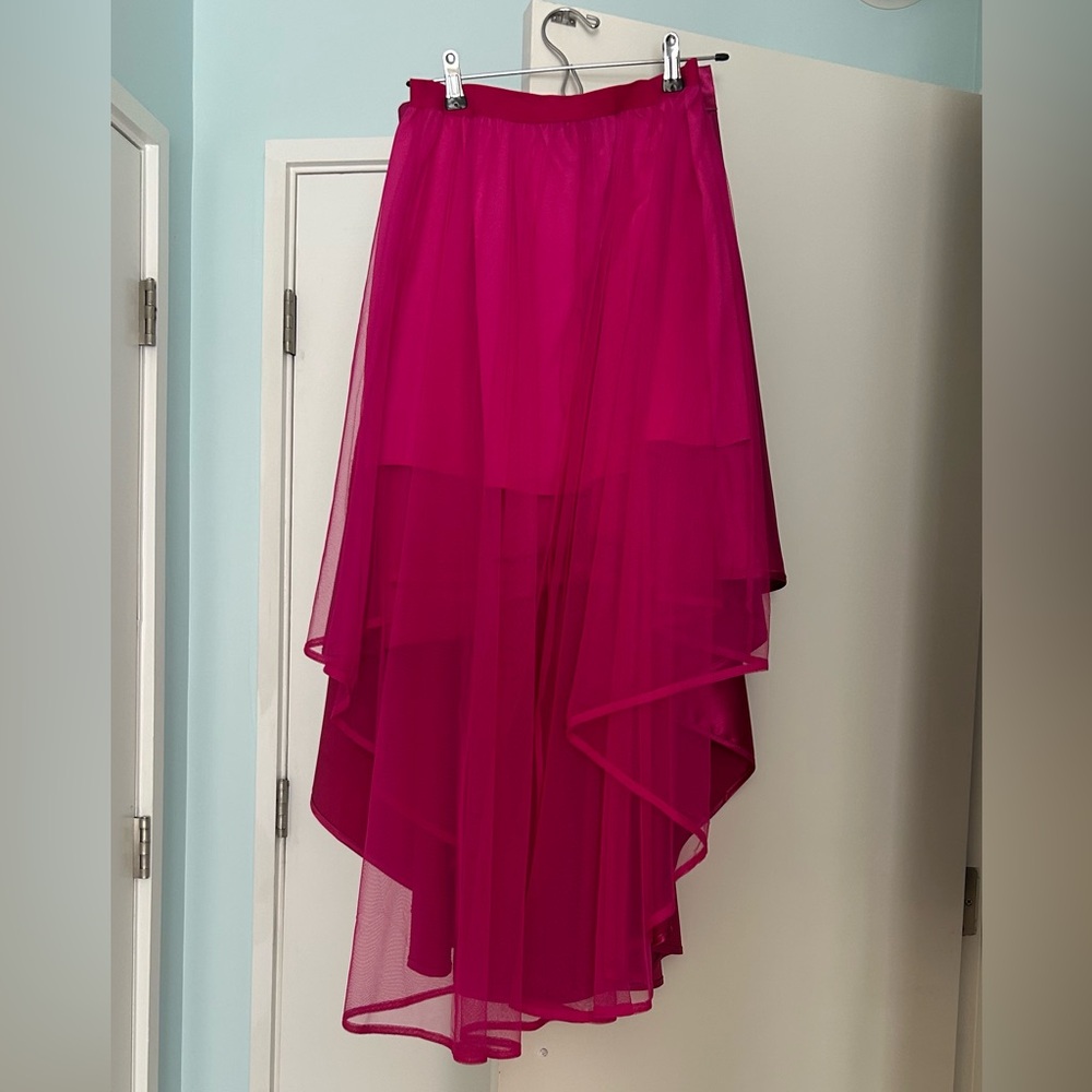 Vibrant Pink Layered Skirt